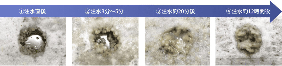 ベントナイトの吸水・膨潤・ゲル化現象